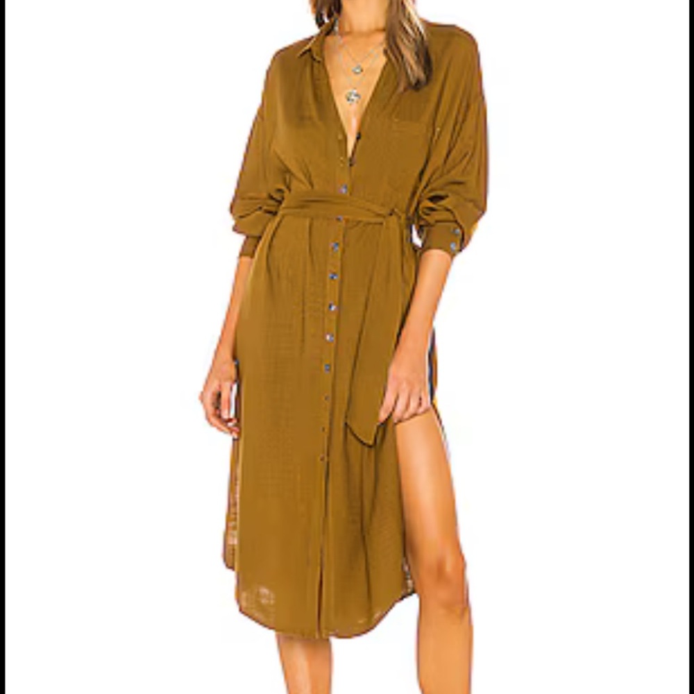 Lspace Barcelona Dress in color Moss size XS / S
